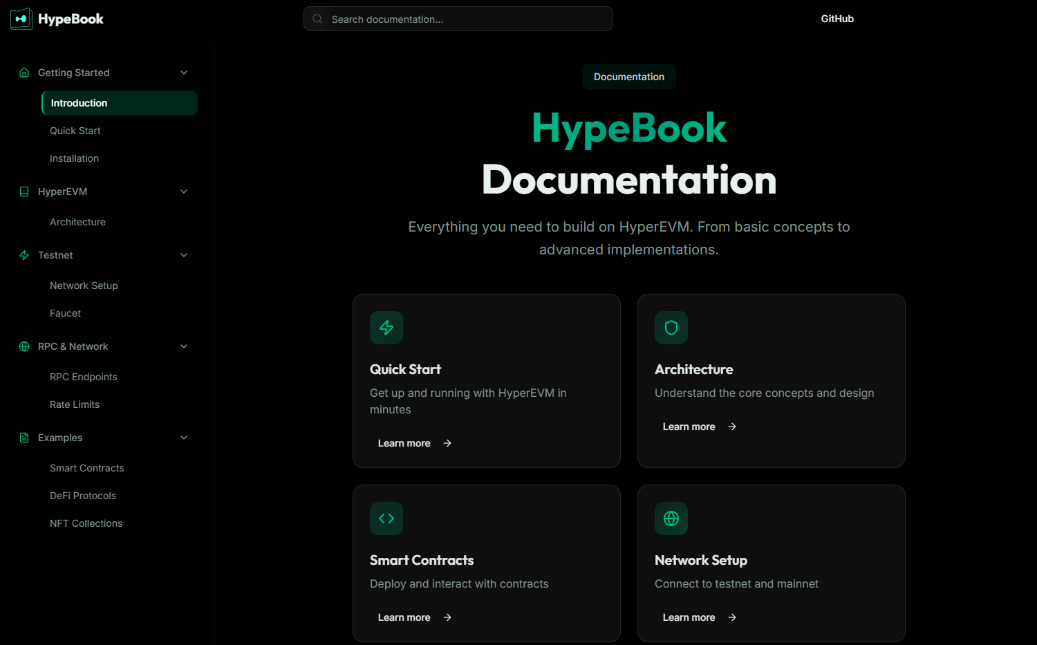 HypeBook Documentation Interface